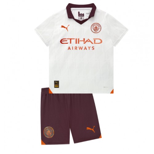 Manchester City kläder Barn 2023-24 Bortatröja Kortärmad (+ korta byxor) Manchester City kläder Barn 2023-24 Bortatröja Kortärmad (+ korta byxor)